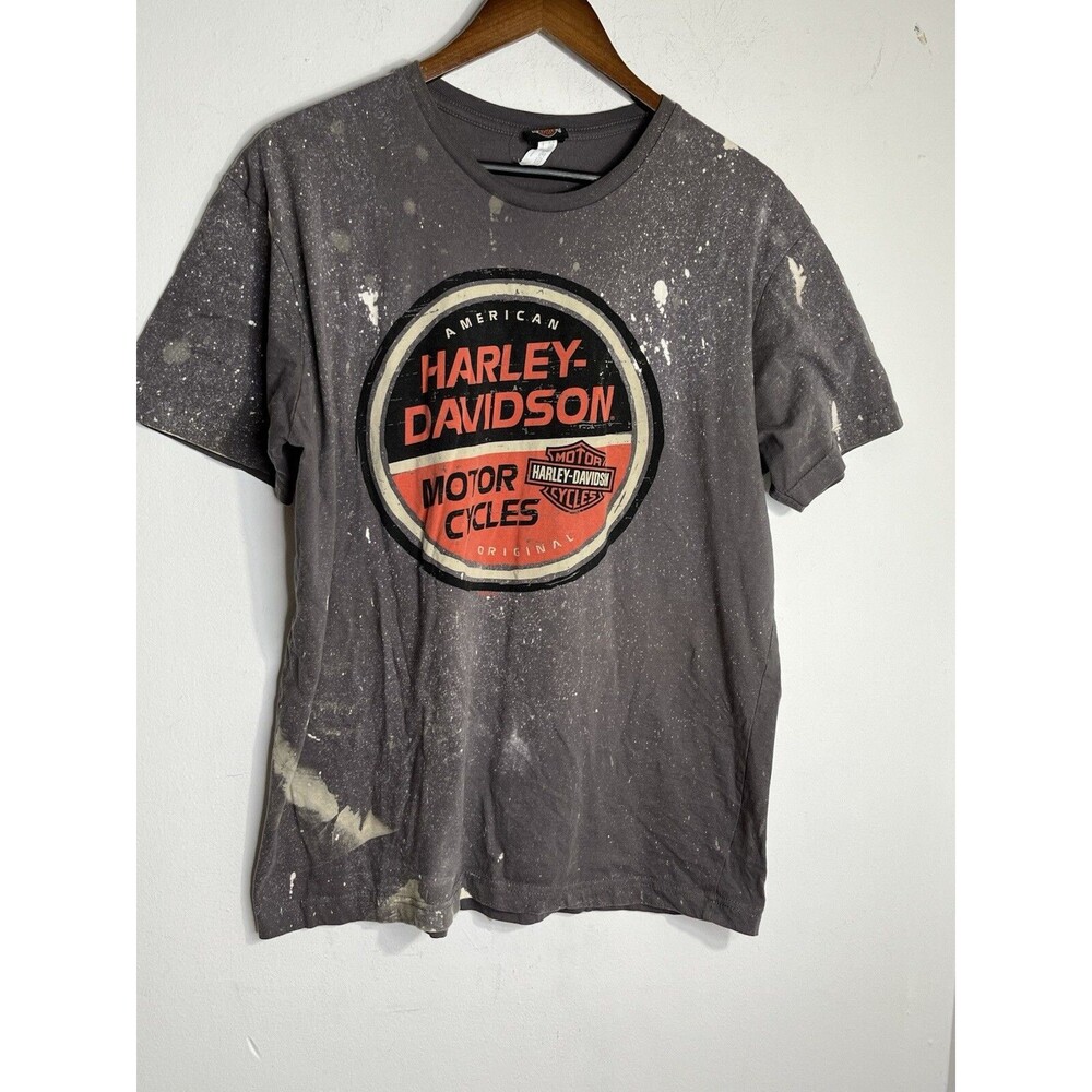 HARLEY DAVIDSON L shirt MOTORCYCLES North Hampton NH SEACOAST Bleach Distressed